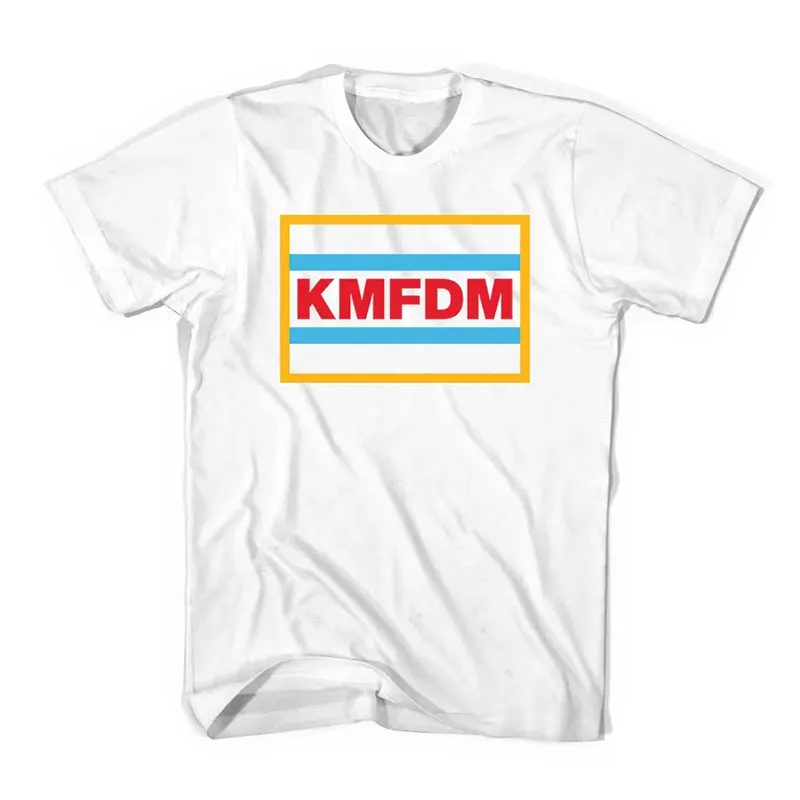 Pop KMFDM German Band Industrial Metal Rock American Retro Era High Street Men's and Women's T-shirts Short Sleeves