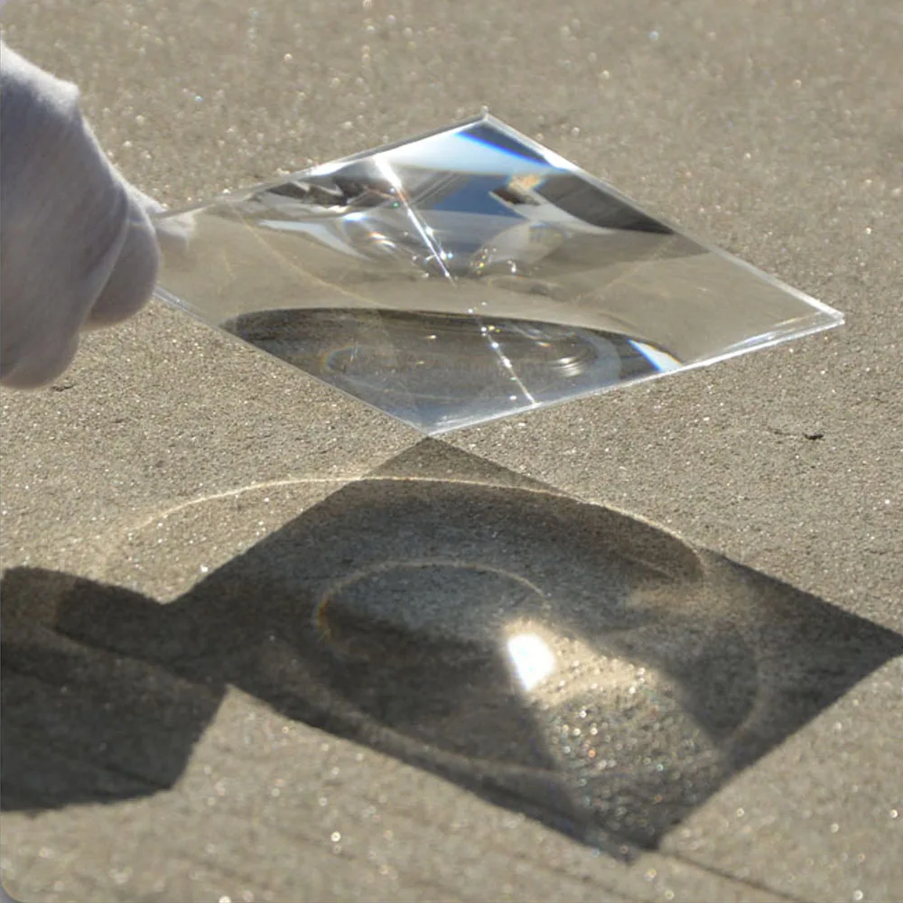Quadratische Fresnel linse 30x30 40x40 50x50 100x100mm pmma Gewinde DIY Projektor Solar Kondensator Kondensator Linsen Lupe