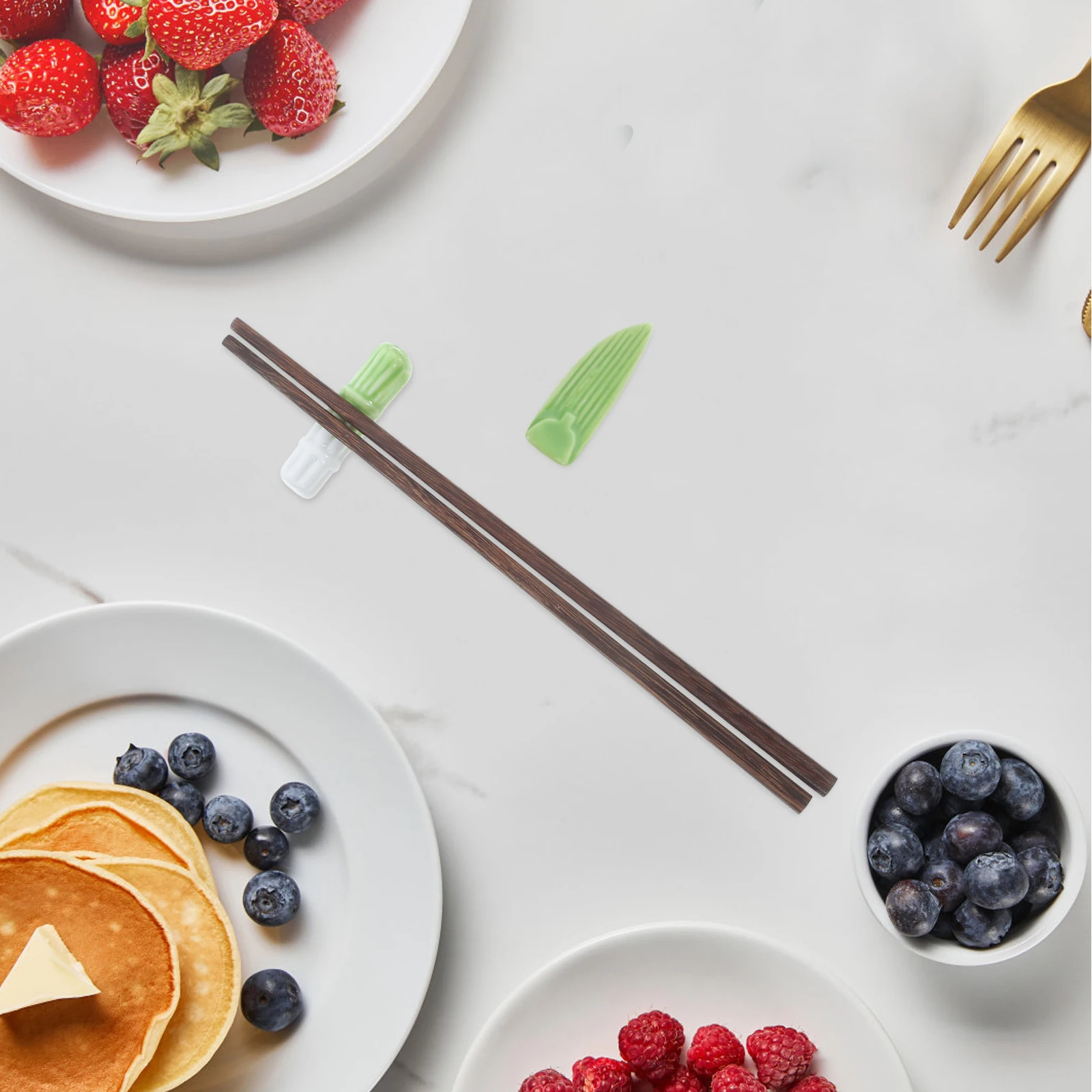 

6Pcs Stylish Vegetable Themed Chopstick Stand Ceramic Spoons Holder for Modern Dining Experience Ceramics Chopstick Stand
