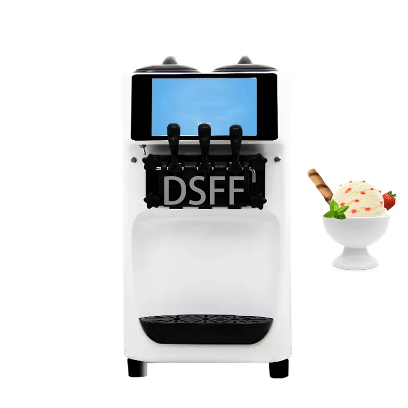 

Pre Cooling Function Dual System Ice Cream Machine Candy Color Desktop Soft Ice Cream Machine