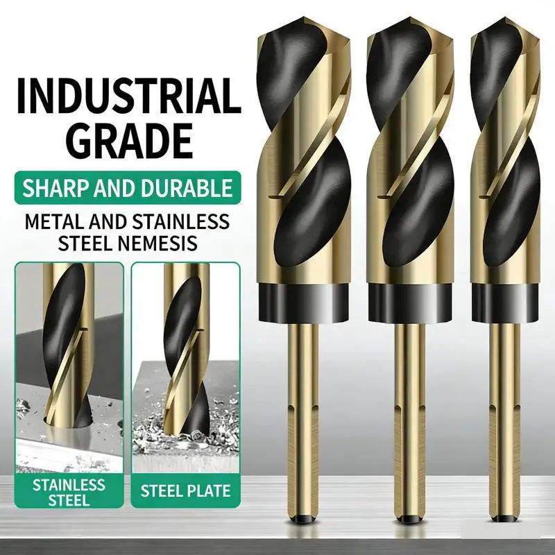 

4341 high-speed steel equal shank Fried Dough Twists drill, industrial high hardness triangular shank drill, widened spiral