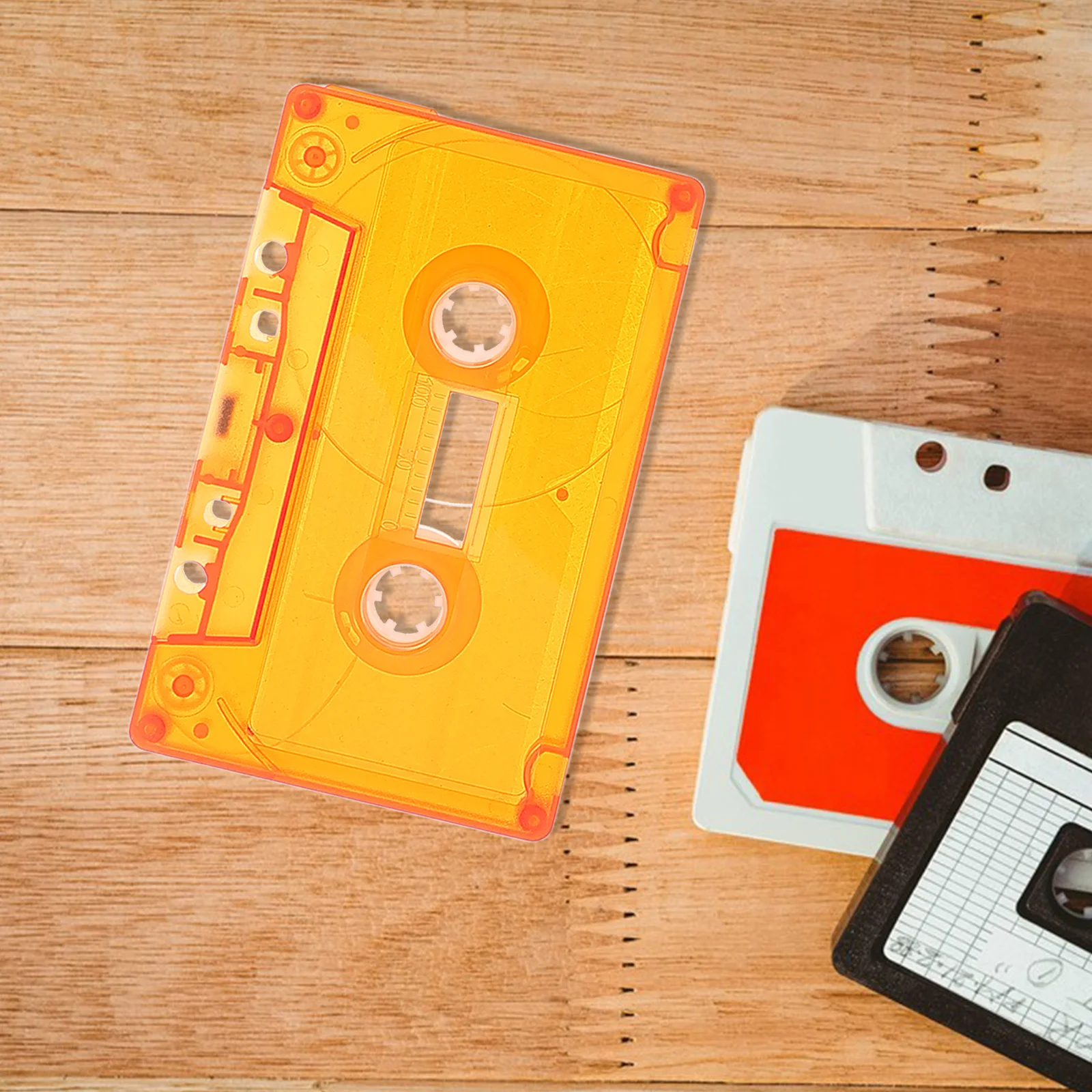 

3Pcs Blank Cassette Tape Decor Retro DIY Wall Art for Home Office Party Vintage Tape Design Nostalgic Interior Accessory Set