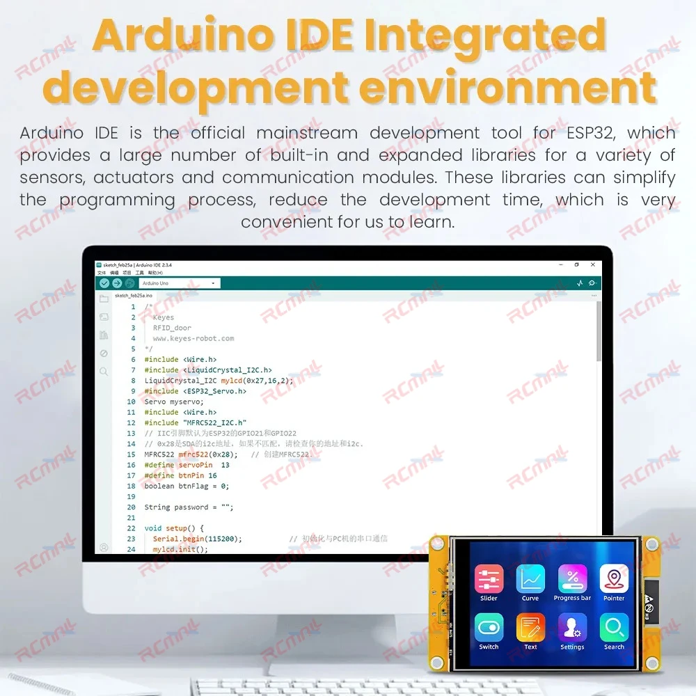 ESP32 مجلس التنمية WiFi + BT الذكية TFT وحدة عرض إل سي دي 2.8 "3.2" 3.5 "4.0" 4.3 "5.0" 7.0 "شاشة لاردوينو HMI LVGL GUI
