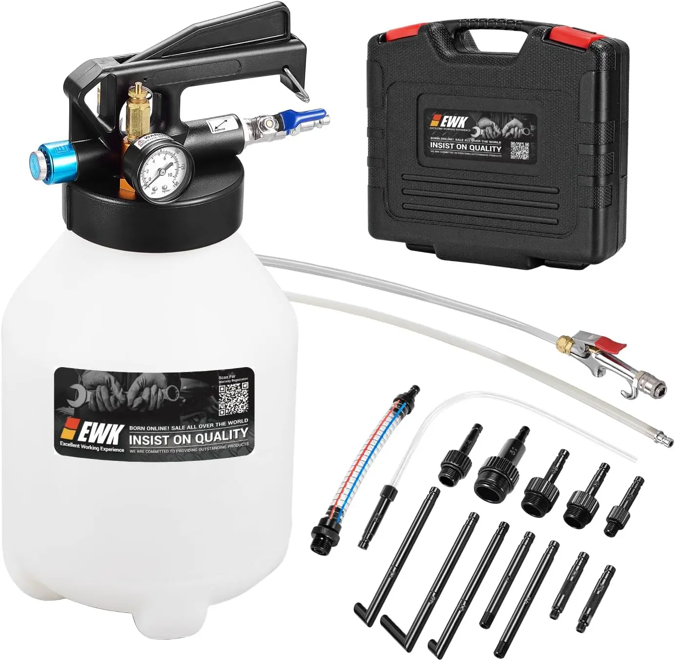 Patented 6L Automatic Transmission Fluid Pump Fluid Extractor/Dispenser for ATF Filler System with 14 Adapters