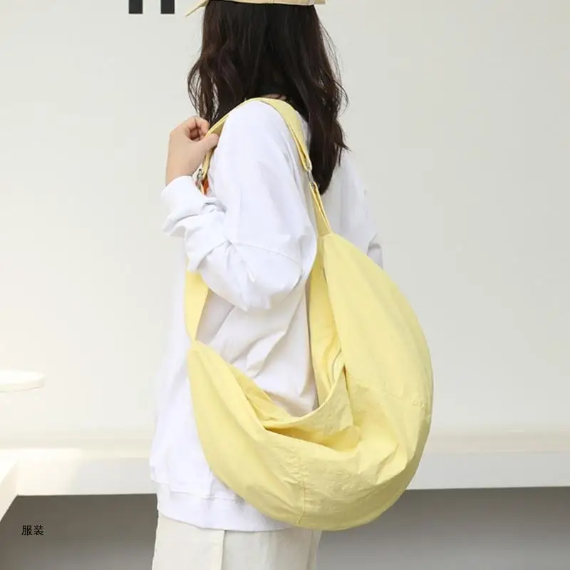 D0UD Simple Crossbody Bags for Female Dumpling Bag Nylon Handbags Shoulder Bag Sling Bags Casual Bag