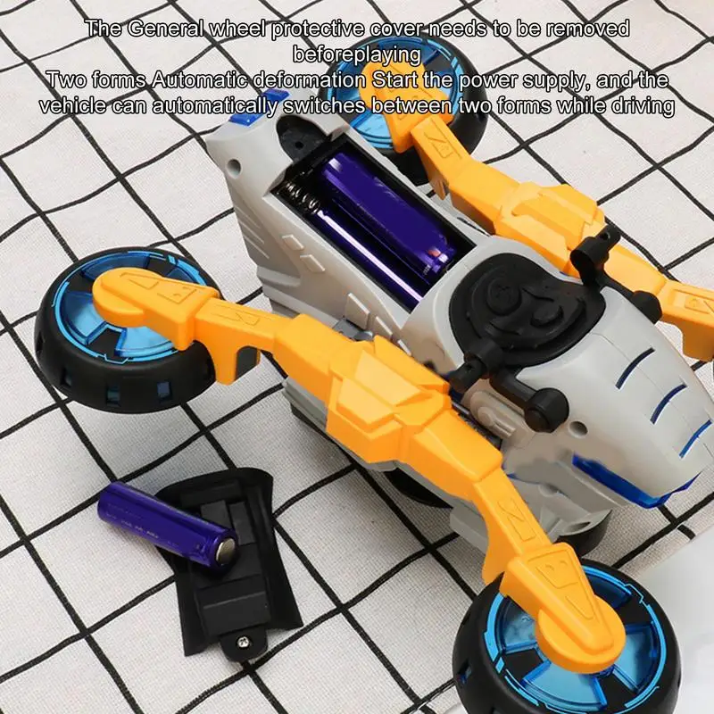 Motorcycle Toy For Kids Kids Electric Stunt Transforming Motorcycle 360 Rotating Wheels Stunt Motorbike With Light And Music For