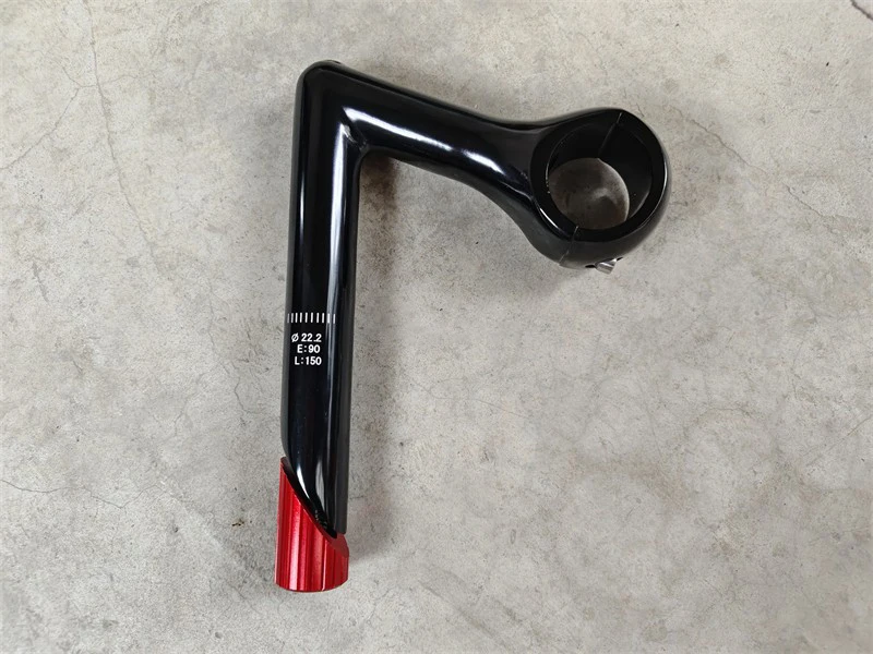 Rohrdurchmesser 31,8 mm/22,2 mm Fixed Gear Fahrrad Schwanenhals Vorbauten Single Speed Fahrrad Aluminiumlegierung Schwarz Silber Vorbaellänge 150 mm – Detail 4