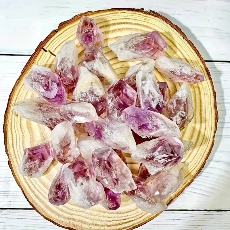 High Quality Natural Brazilian Amethyst Mini Wand Crystal Loose Gemstone Healing Mineral Specimen DIY Jewelry Accessory view 2