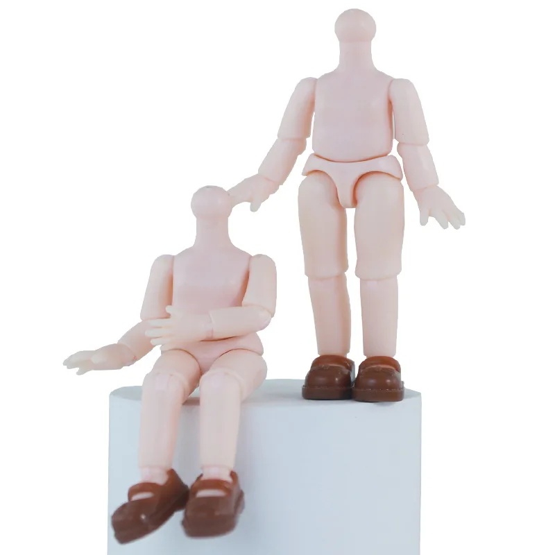 OB11 Universal Body 11 Cm DIY Accessories 1/12 BJD Accessories 14 Joint White Skin Body Girl Toy