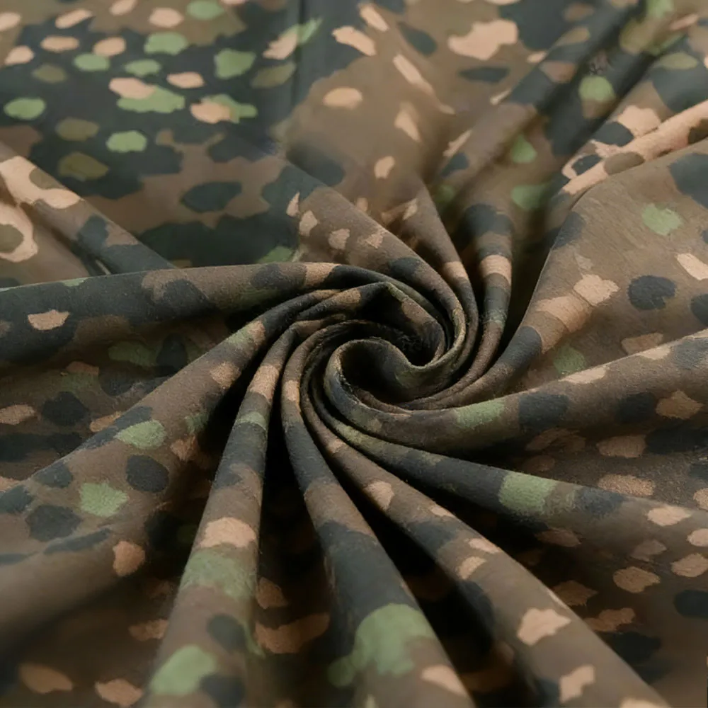 German DOT44 Pea Camouflage Nylon Cotton Checkered Fabric Breathable Tactical Clothing Workwear Fabric Military Uniform DIY