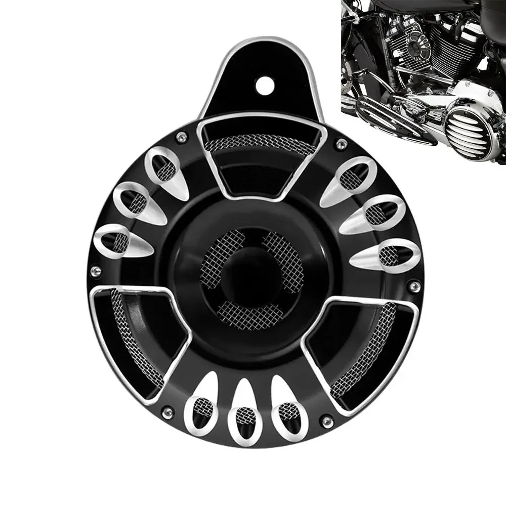 Motorcycle Black/Chrome Horn Cover CNC Aluminum Horn Assembly For Harley Touring 1991-Later Big Twin Sportster XL 883 1200 07-Up