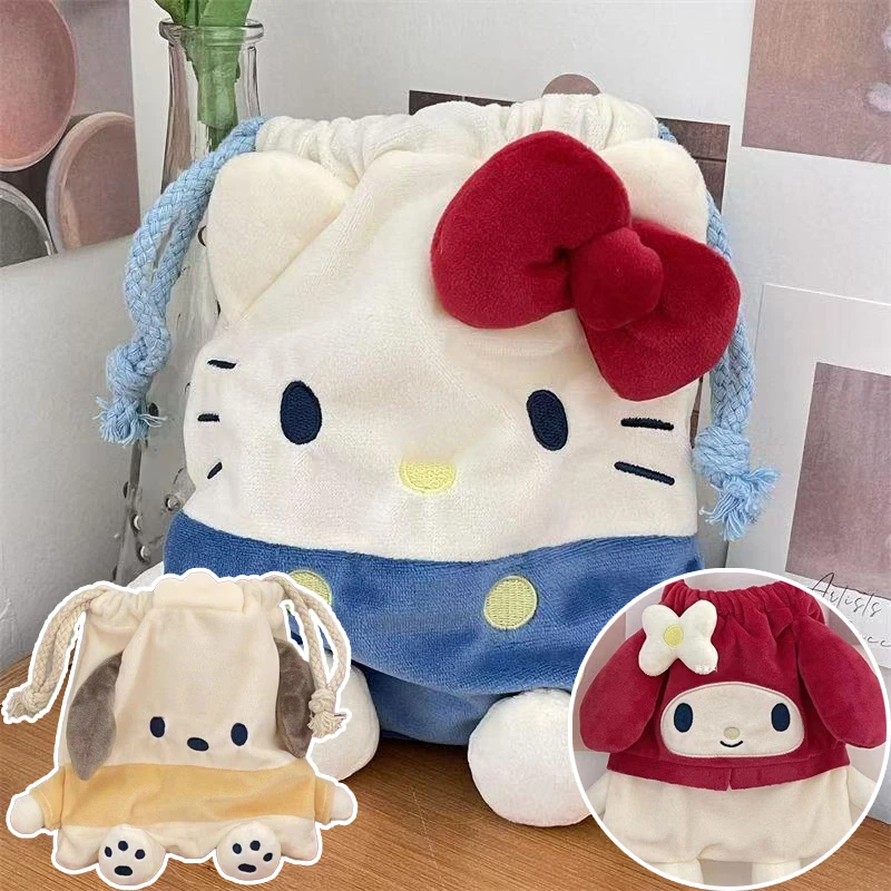 

Sanrio Hello Kitty плюшевые органайзеры для хранения на шнурке, многоцелевая уличная портативная дорожная сумка для хранения, домашние пылезащитные мешки
