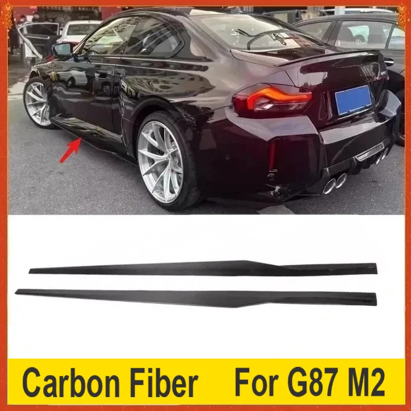 

For BMW 2 series G87 M2 R44 Style Real Carbon Fiber Side Skirt Diffuser Splitter Exterior Body Kit Modifcation Accessories 2022+