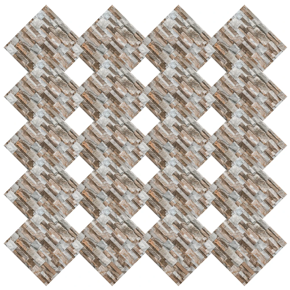 Pegatinas de azulejos con estampado de ladrillo Retro, calcomanías de pared adhesivas de Pvc, pegatinas decorativas para baño, cocina, pared del hogar