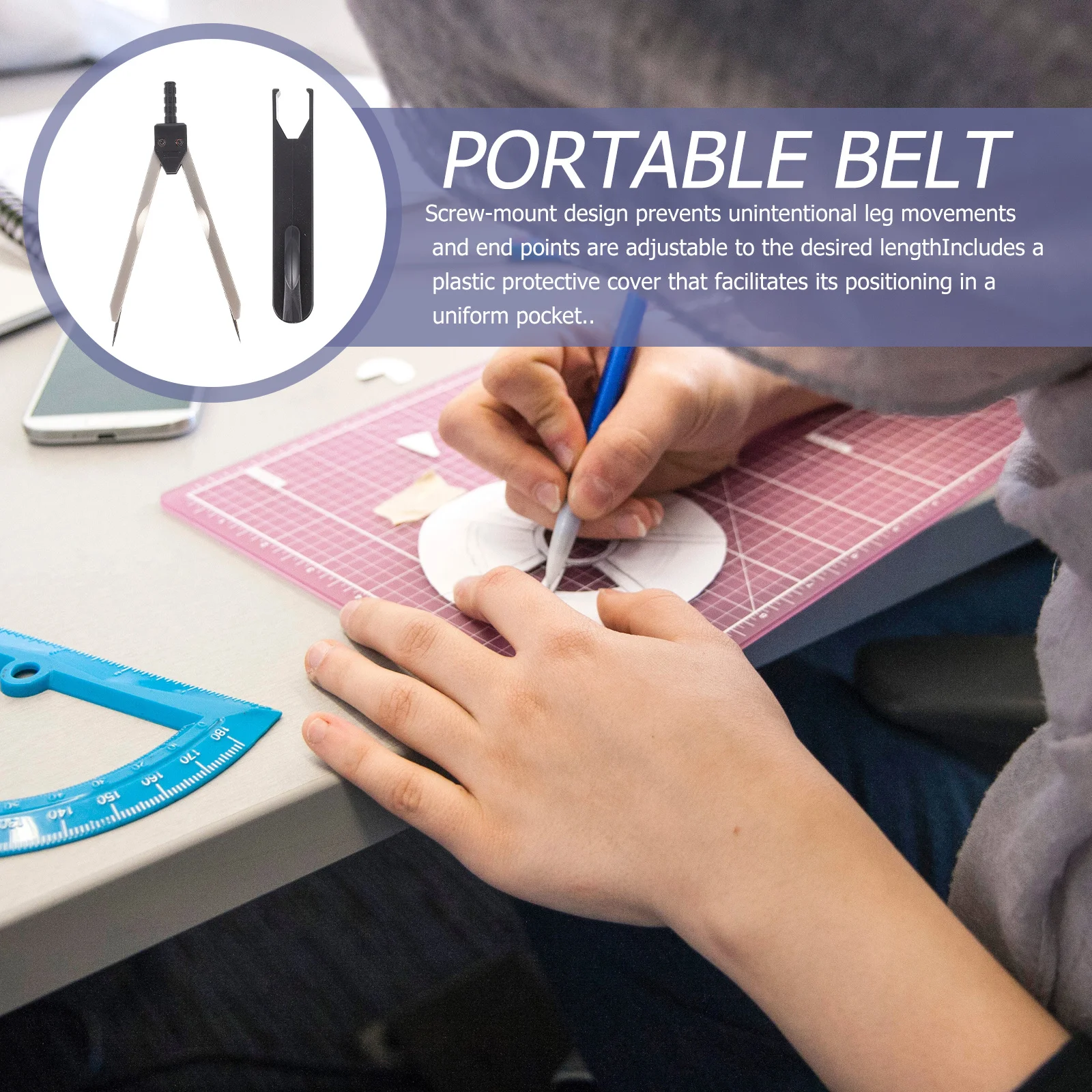 เครื่องมือวัดแบบคาลิปเปอร์สำหรับการวัดคลื่นไฟฟ้าหัวใจ (ECG/EKG) พร้อมกล่องป้องกัน แขนปรับได้ สำหรับการใช้งานทางการแพทย์