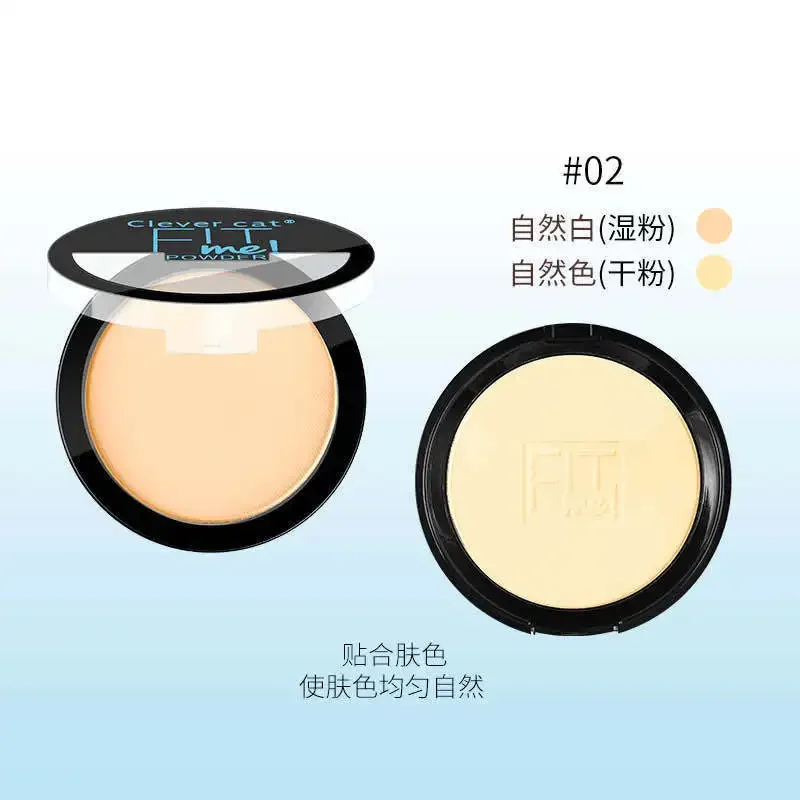 Double Layer Pressed Powder Fresh Concealer 2 In 1 Nature Moisturizing Face Powder Smooth Foundation Whitening Brighten Cosmetic