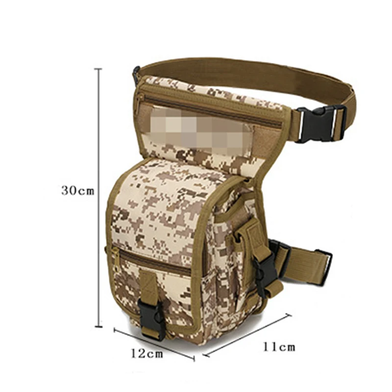 

2025 New multifunctional tactical leg bag camouflage waterproof waist bag outdoor travel hiking motorcycle leg bag