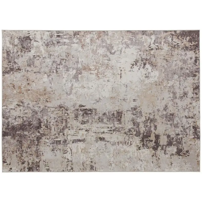 

Machine Washable Area Rug 4x6, Non-Slip Modern Abstract Floor Carpet for Living Room, Bedroom, Dining Room, Mixed-Brown