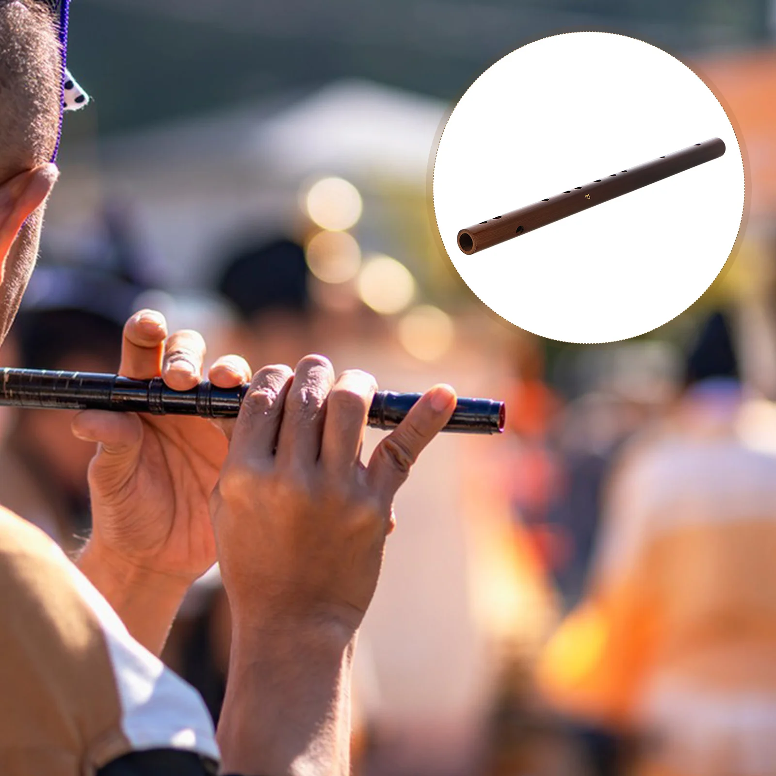 

F-tuning Bamboo Flute Chinese Musical Instrument Transverse Adult Small Beginner Bitter Key