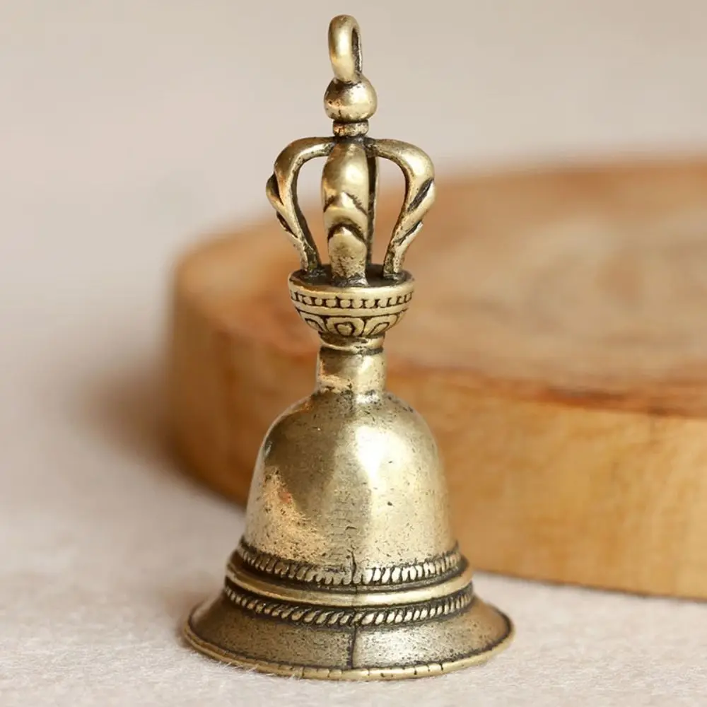 Solid Delicate Home Decoration Tibetan Bronze Die-casting For Decoration Brass Bell Demon Subduing Bell Wind Bell Car Pendant