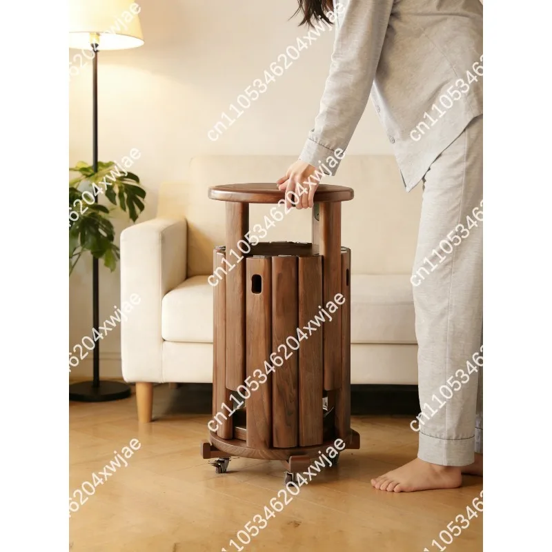 Stackable Solid Wood Stool Ash Wood 4‑In‑1 Stacking Stool Durable Household Chair For Home Living Room Decor