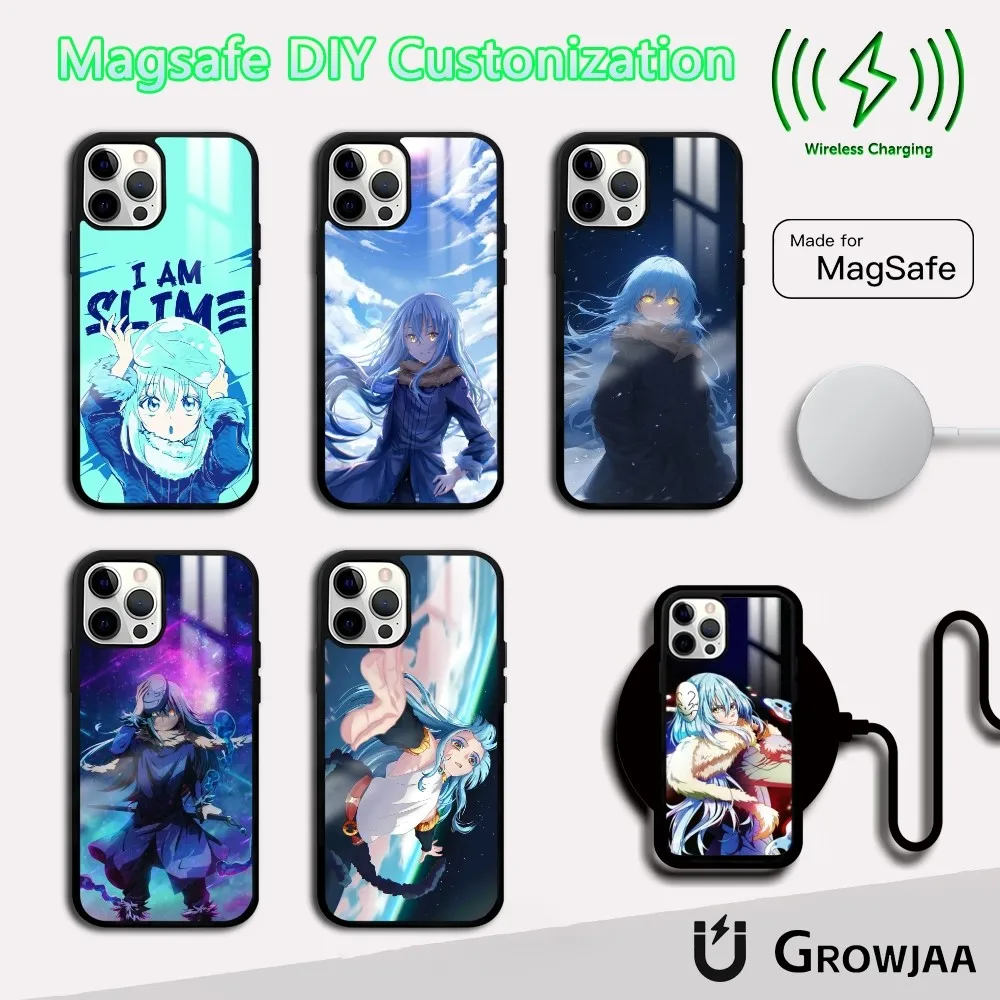 

Slime T-Tensei Anime R-Rimuru Phone Case For iPhone 16 15 14 13 12 11 Pro Max Plus Mini Magsafe Mirror Wireless Magnetic Cover