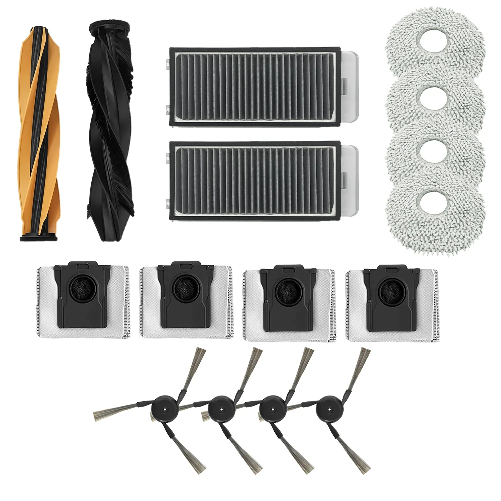 Vacuum Cleaner Main Brush Side Brush Hepa Filter Dust Bags Mop Cloth Spare Parts For Mova V70/V50Ultra Complete Vacuum Cleaner