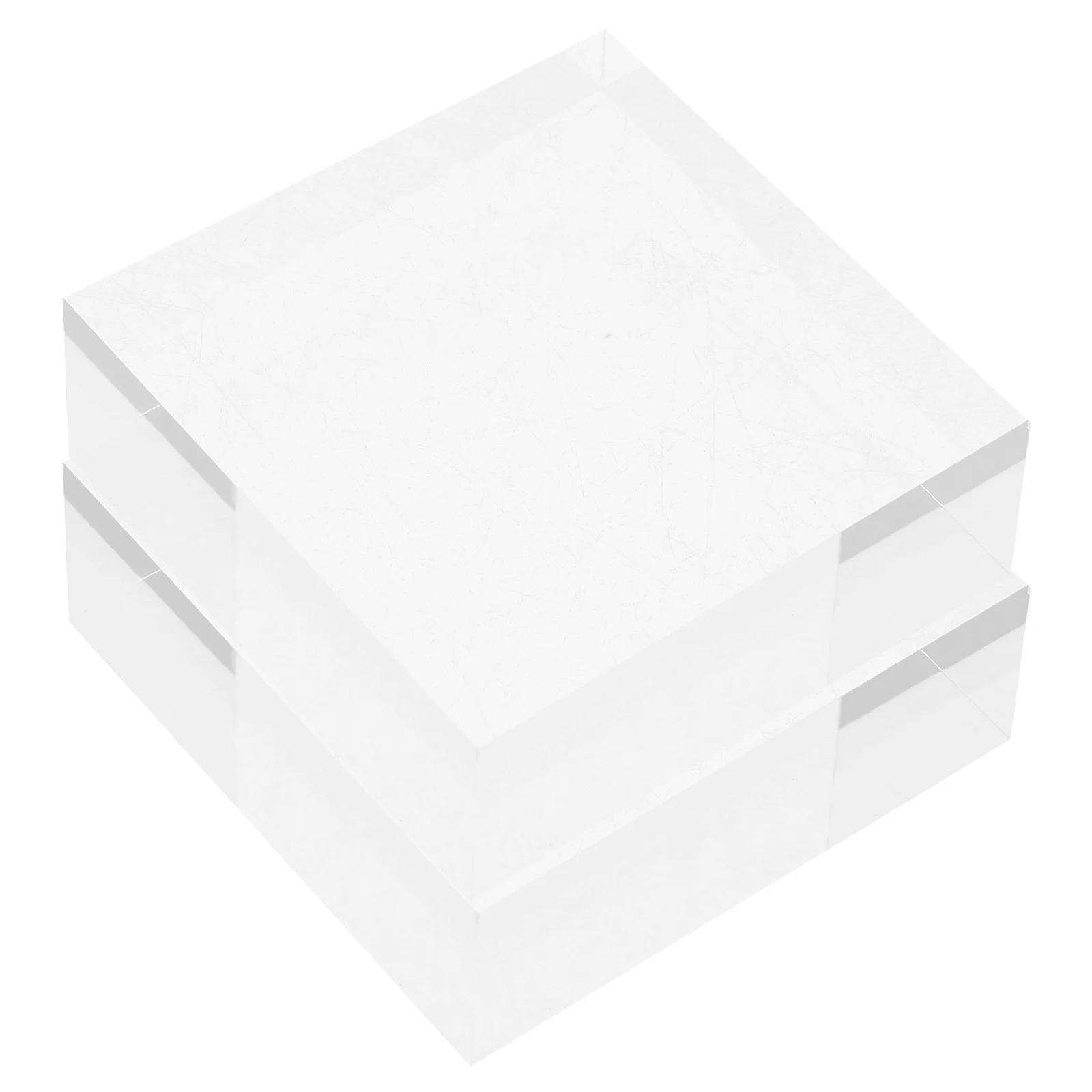 

2Pcs Acrylic Display Base Lightweight Transparent Block for Ring Bracelet Craft Souvenir Desktop Holder Reusable Display Stand
