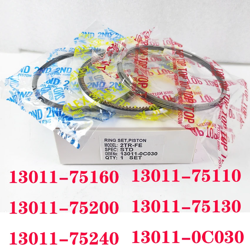 

13011-0C030 13011-75110 13011-75130 Reconstruction piston ring kit suitable for Toyota Prado 2.7 2TR-FE STD+0.5