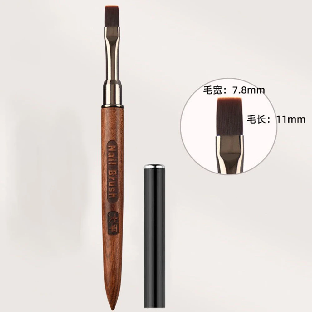 Wood Gel Painting Brush Nail Construct Acrylic Brush for Manicure DIY Builder Tool Brush Pen Professional Gel Tip Extension Pen