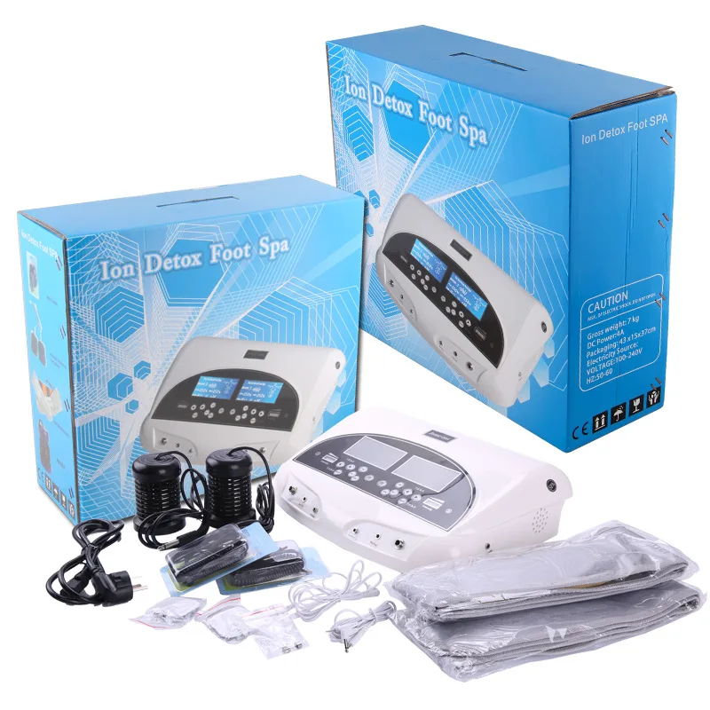 Dual Ionic Cleanse Detox Foot Spa Hydrogen Machine for Two Person Use at The Same Time with Far Infrared Heating Belts