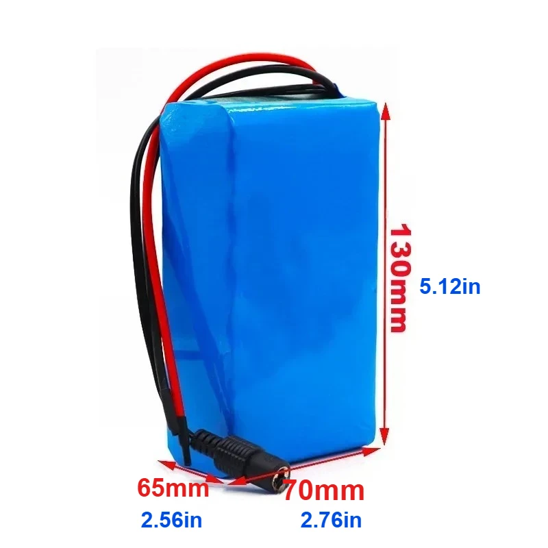 24V 7S3P 18650 Lithium Battery Pack 8000mAh Built‑in BMS Rechargeable Lithium Battery for Electric Bicycle Wheelchair Scooter Power Storage Battery with Charger