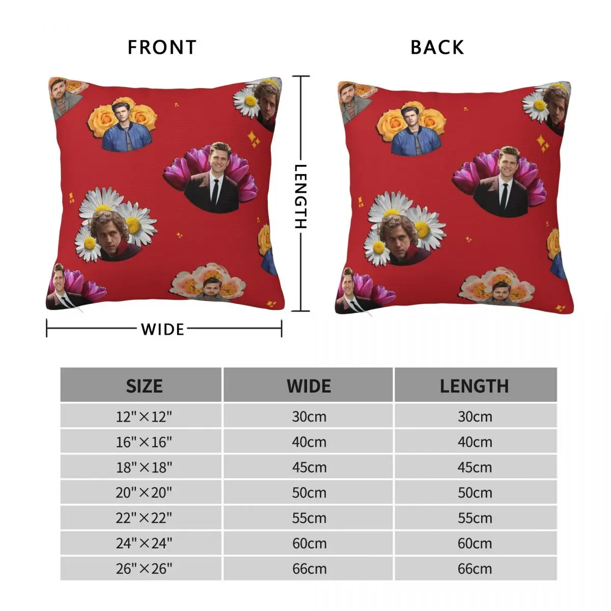 Aaron Tveit Pillowcase Polyester Linen Velvet Pattern Zip Decor Pillow Case Sofa Seater Cushion Cover 45x45