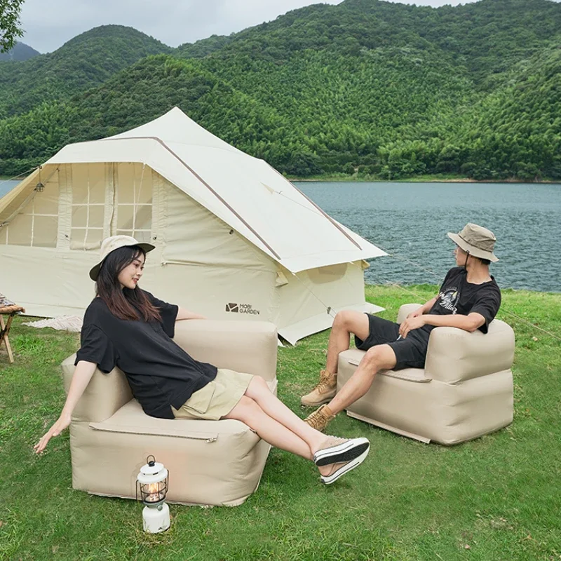 Inflatable Air Sofa Armchair Chair Outdoor Furniture Camping Equipment Seatings Puffs Garden Armchairs Couch Seats Matt Rest