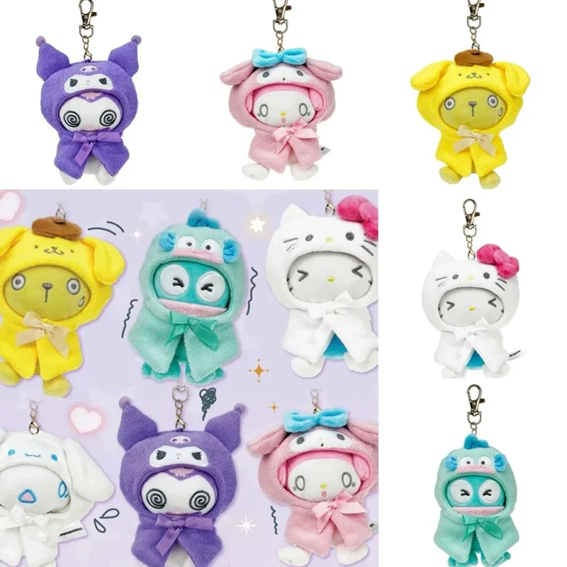 U.S. Version of The Sanrio Scared Quirky Expression Plush Pendant Kitty Melody Hangyodon Pompom Purin Kuromi Anime Plush Toy