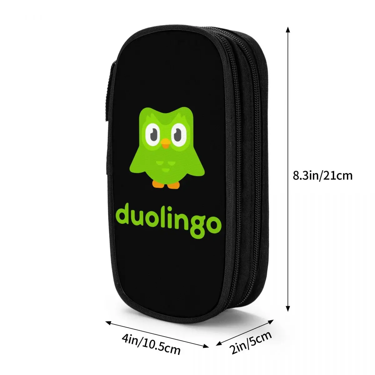 لطيف Duolingo مقلمة الكرتون البومة قلم رصاص الحقيبة صندوق القلم لفتاة صبي أكياس تخزين كبيرة الطلاب مدرسة سستة القرطاسية
