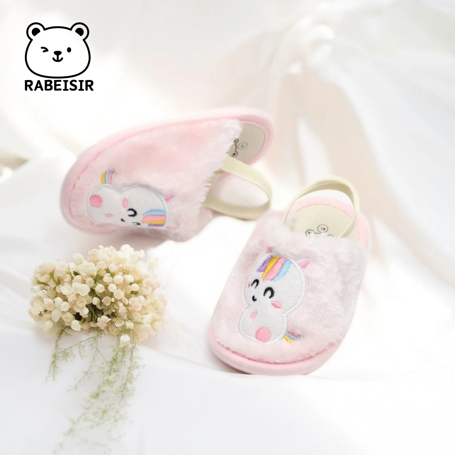 أحذية قطيفة للفتيات الصغيرات أحذية للأطفال الصغار شباشب داخلية بالإضافة إلى شريط مطاطي مخملي