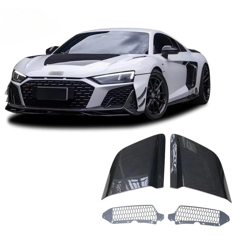 

Dry Carbon Fiber Rear Side Door Fenders Blade Panels Air Intake Vent Trim R8 V10 2017-2024 Capris Style