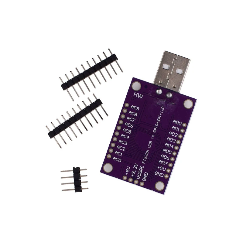 MCU FT232H USB To JTAG UART FIFO SPI I2C Converter Module High Speed Multifunction Serial Port Module 480Mb/s