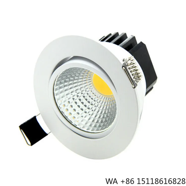 Indoor Embedded European Style Office Living Room Spotlights Aluminum Anti Glare Mall LED Downlights