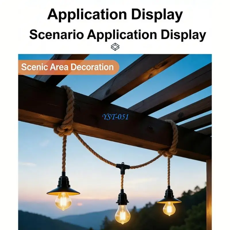 

E15A Simple Lamp Cord with Twisted Rope Industrial Pendant Lamp Light Cord