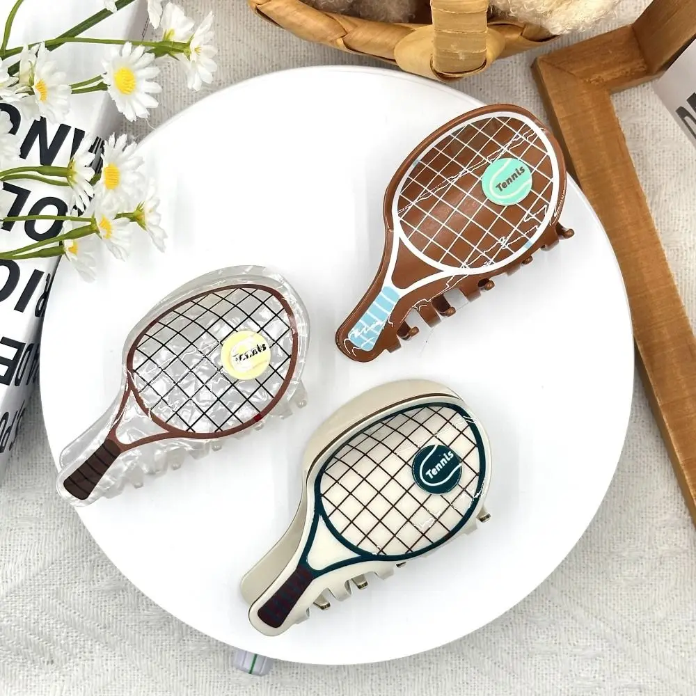 لطيف حمض الخليك مضرب التنس دبوس الشعر أغطية الرأس إكسسوارات الشعر مشبك شعر مخلب الشعر