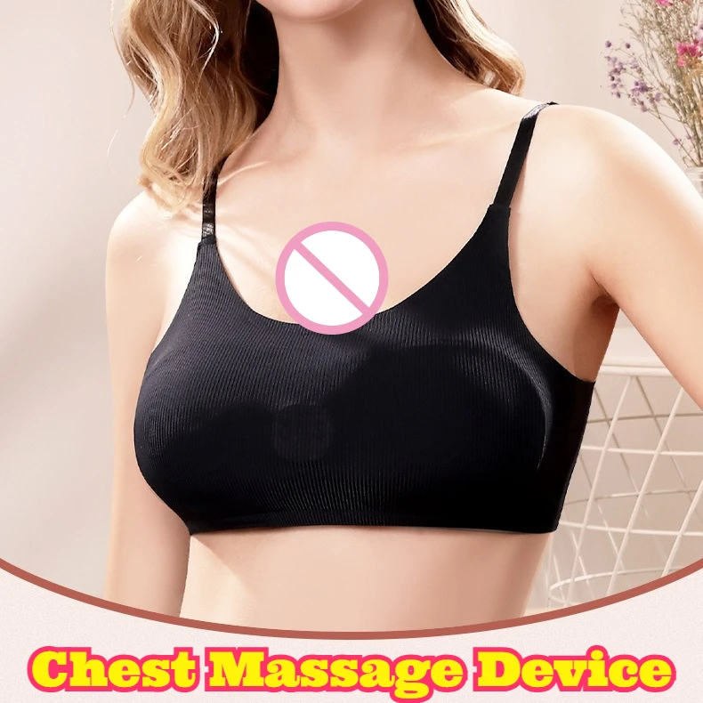 Detachable Washable Electric Chest Massage Bra Breast Massager Wearable Massage Underwear Soft Comfortable Adjustable Body Care