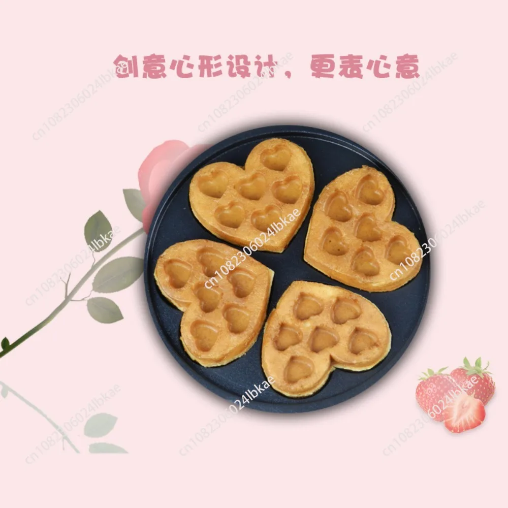 Heart-Shaped Muffin Machine Commercial Rotary Waffle Baker Non-Stick Finish Cookie Baking Machine Waffle Machine