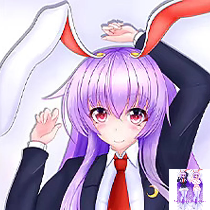 

Dakimakura Anime Pillow Cover Reisen Udongein Inaba Double Sided Print Life-size Body Decoration