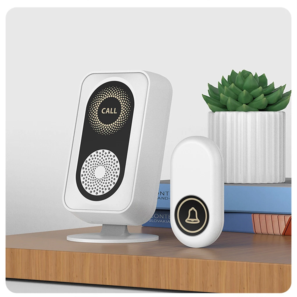 Household Waterproof Doorbell Dustproof And Plug In Free For Elderly Plug In Free Elderly Caller
