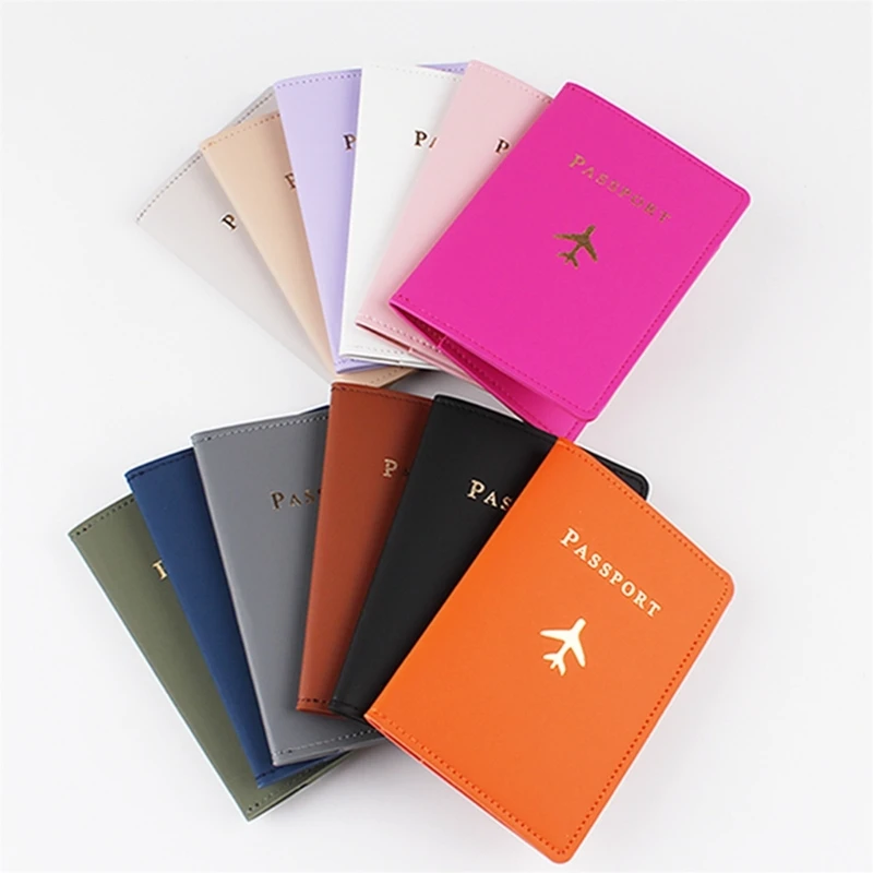 Étui de passeport de voyage pour hommes et femmes, porte-documents, porte-cartes de crédit, poche de rangement pour billets