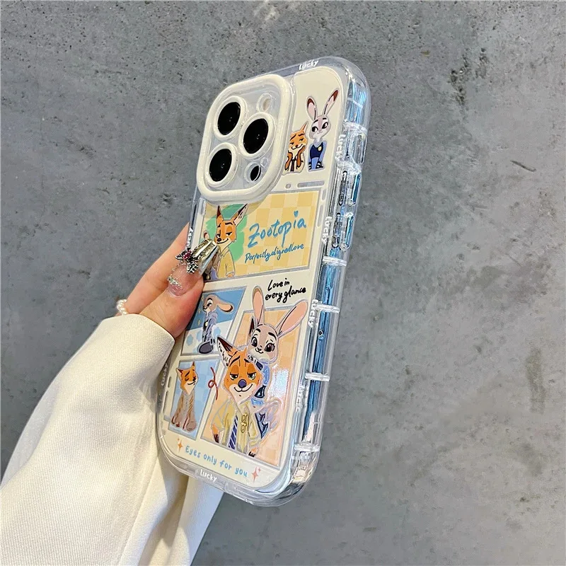 Чехол для телефона Disney Zootopia из ТПУ для iPhone 17, Air 16, 15, 14, 13, 17 Pro Max, защита от падения и столкновений, задняя крышка, противоударный чехол