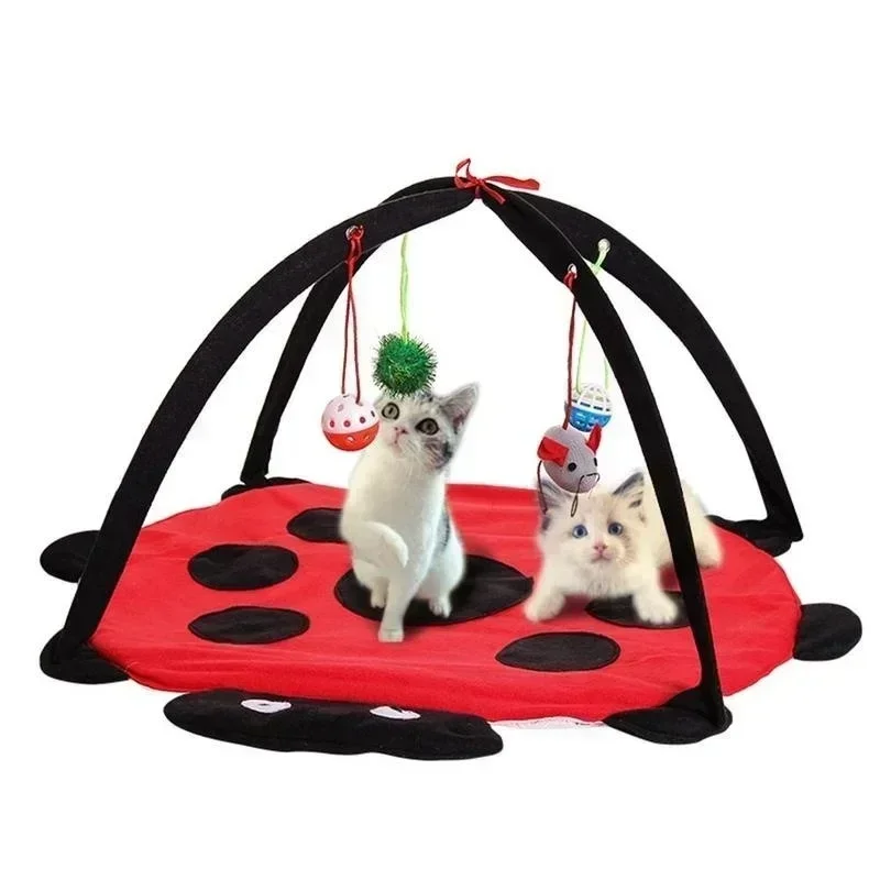 Cama árbol plegable para gatos con juguetes interactivos - imagen 4