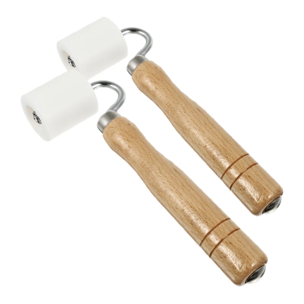 

2Pcs Pressure Wallpaper Seam Rolling Tool Sound Deadening Car Soundproofing Seam Roller Roofing Tape Wooden Handle Versatile